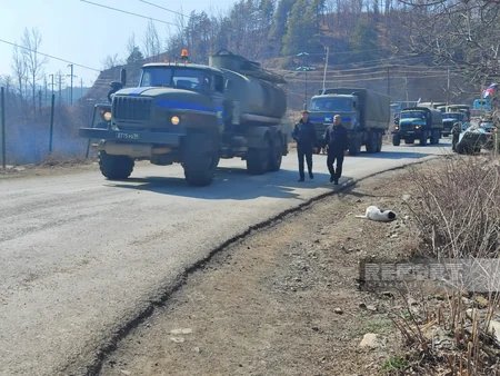 По дороге Ханкенди-Лачын беспрепятственно проехали 82 автомобиля миротворцев