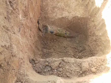 ANAMA: ​Tərtərdə 1 ədəd top mərmisi və Qrad raketinin mühərrik hissəsi aşkar olunub