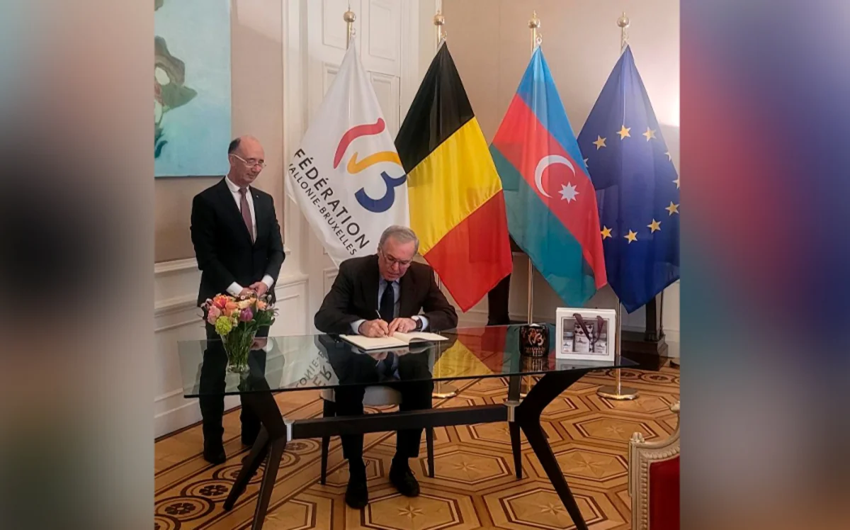 Azərbaycanlı səfir Belçikanın Valloniya-Brüssel Federasiyası Parlamentinin Prezidenti ilə görüşüb