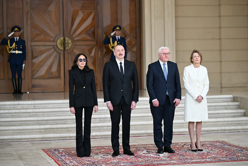 Almaniyanın Prezidenti Frank-Valter Ştaynmayerin Bakıda rəsmi qarşılanma mərasimi olub