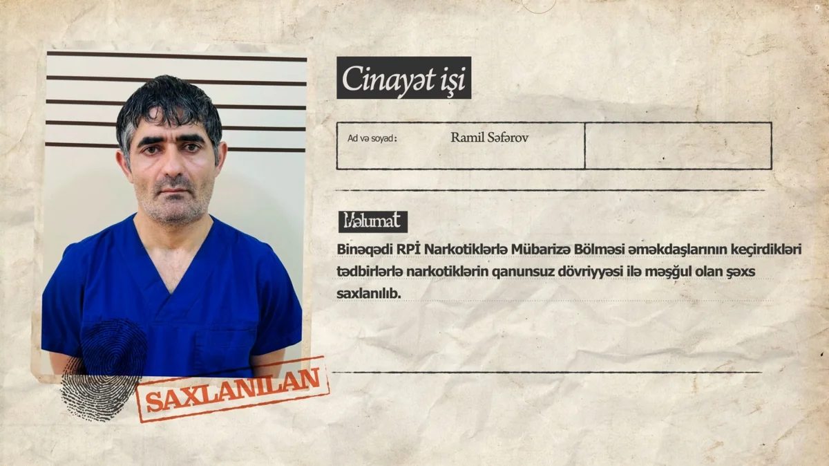 İran vətəndaşının narkokuryerliyə cəlb etdiyi dəstə üzvü saxlanılıb