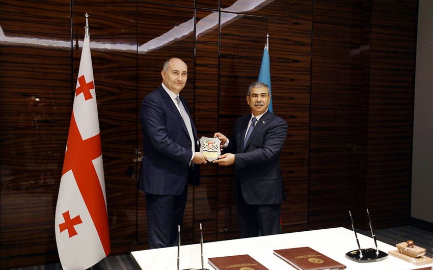 Azerbaijani, Georgian defense ministers discuss regional security issues 