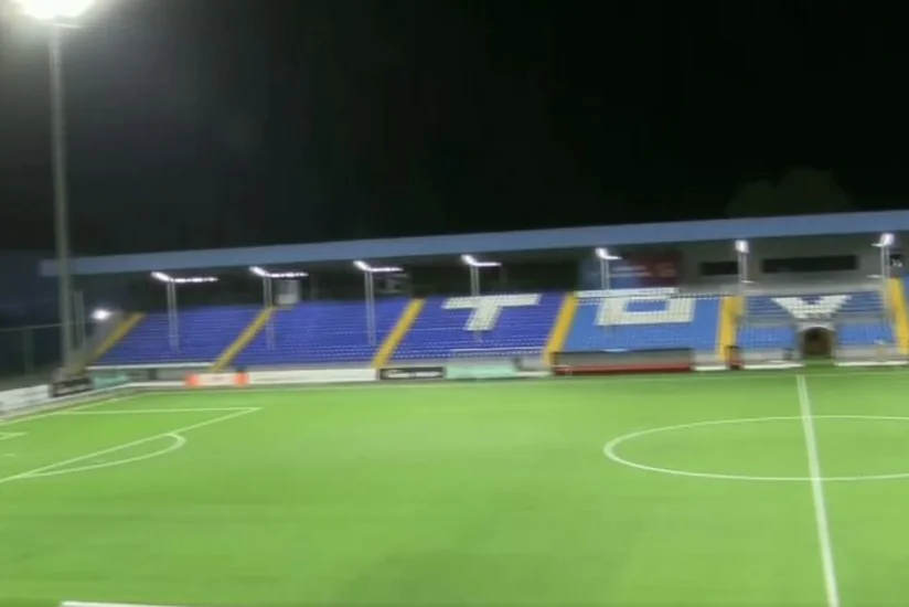 Tovuz şəhər stadionunda işıqlandırma sisteminin quraşdırılması başa çatıb