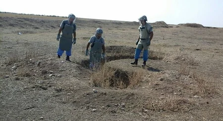Ağdam və Tərtərdə partlamış hərbi sursatların qalıqları aşkarlanıb