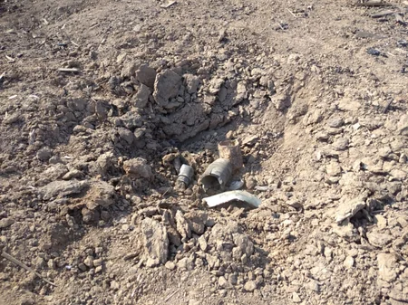 Təmas xəttində mərmi qalıqları aşkarlandı