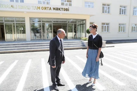 Şamaxıda Məlikçobanlı kənd tam orta məktəbinin açılışı olub - YENİLƏNİB