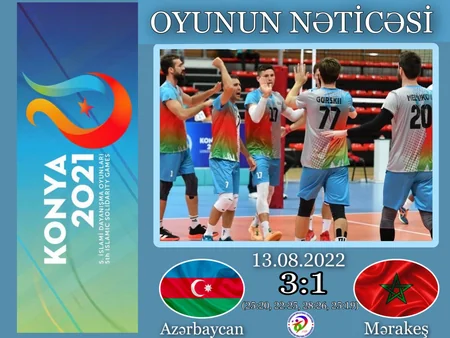 Azərbaycanın kişi voleybol millisi İslamiadada yarımfinala yüksəlib