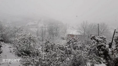 В Губинском районе Азербайджана выпал снег - ФОТО - ВИДЕО