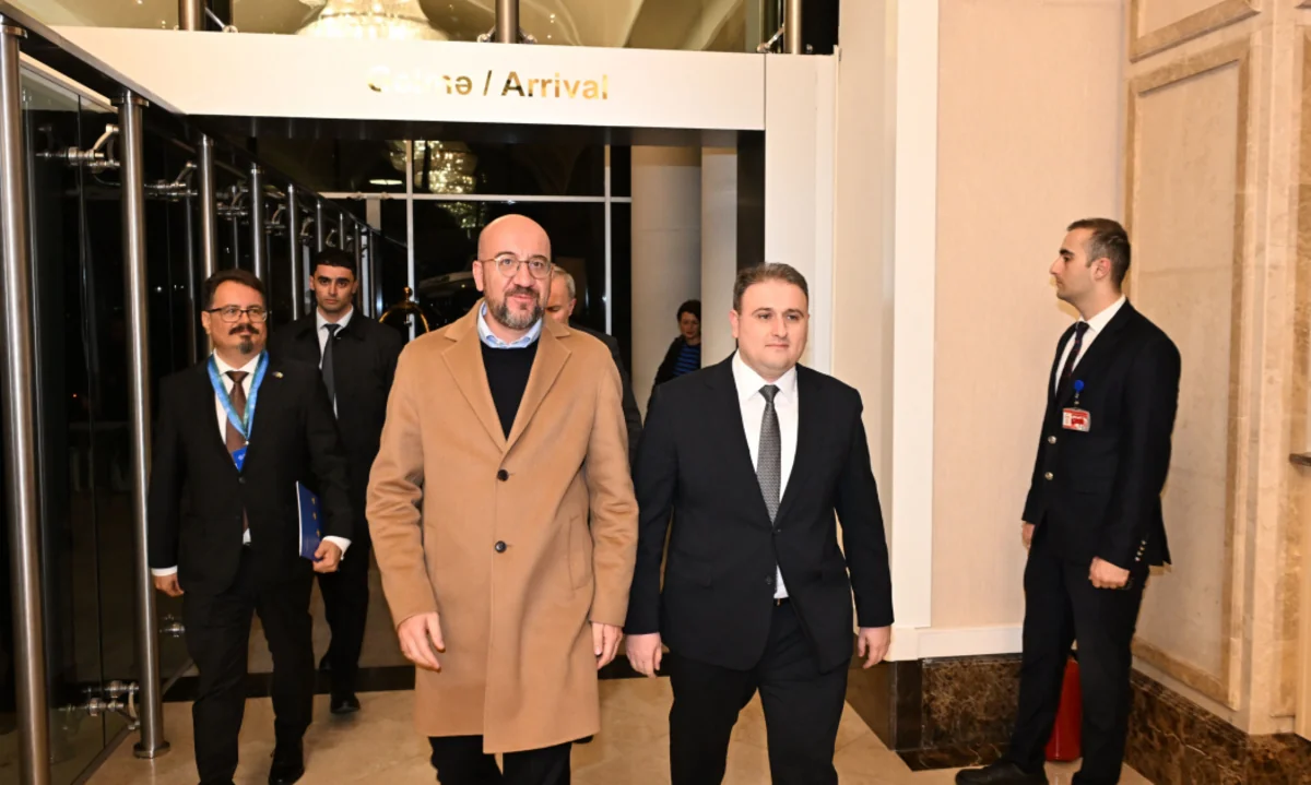 Charles Michel arrives in Azerbaijan