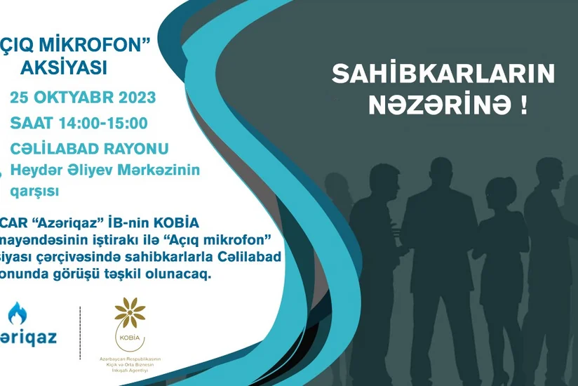 “Azəriqaz”ın sahibkarlarla növbəti görüşü Cəlilabadda keçiriləcək