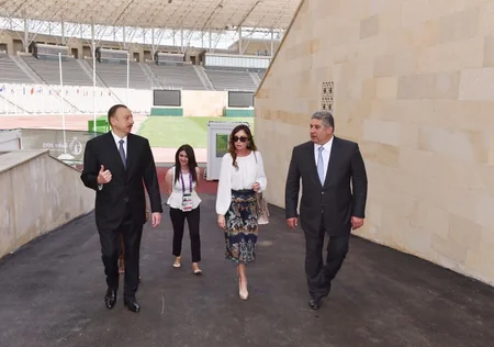 ​Prezident İlham Əliyev Tofiq Bəhramov adına Respublika Stadionunda yaradılan şəraitlə tanış olub