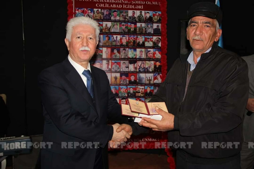 Cəlilabadda şəhid ailələrinə, qazilərə orden və medallar təqdim olunub