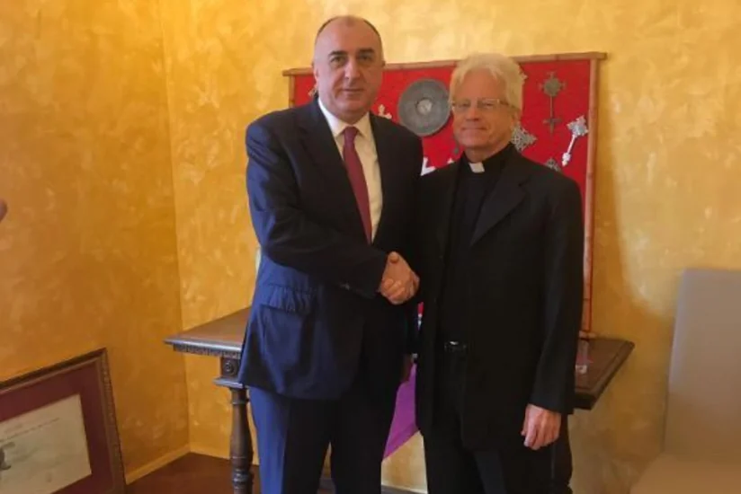 Elmar Məmmədyarov Vatikan Pontifik Şərq İnstitutunun rektoru ilə görüşüb