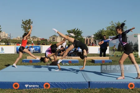 Bakı sakinlərinə bir sıra idman növləri üzrə nümunəvi çıxışlar nümayiş etdirilib