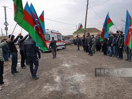 Salyanda Birinci Qarabağ müharibəsinin şəhidi Elşən Tağıyev dəfn edilib - YENİLƏNİB