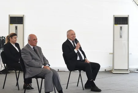 Azerbaijani president meets with public representatives of Khojavand district 