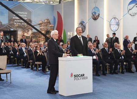 Azerbaijani and Italian presidents attend polypropylene plant built within 'SOCAR Polymer' project