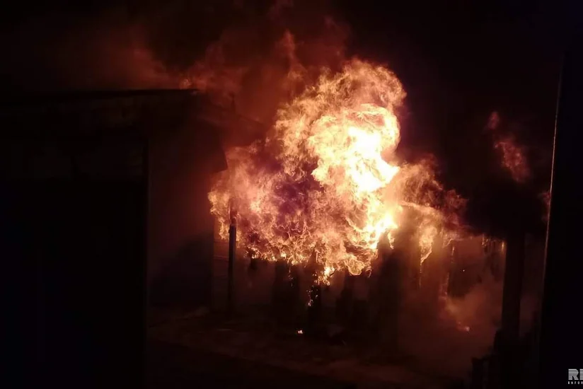 Qubada Rusiya Federasiyası vətəndaşının evi yanıb - FOTO