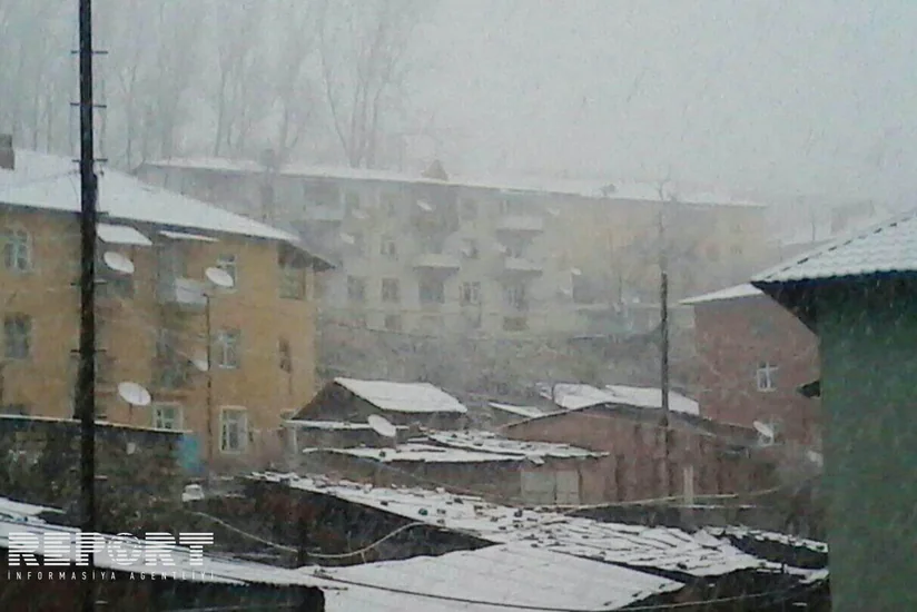 Azərbaycanın qərb rayonlarına qar yağıb - FOTO