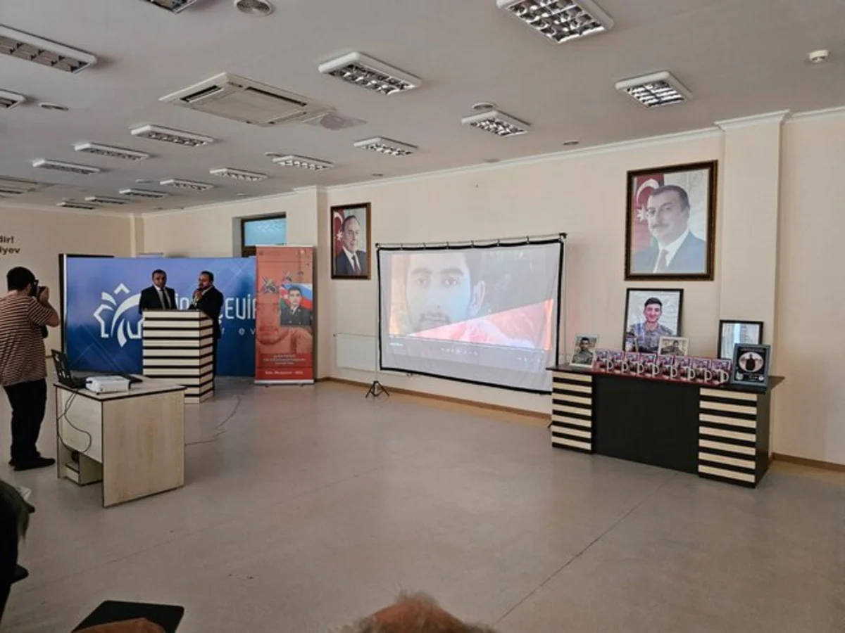 Mingəçevirdə şəhid Təbriz Cüməzadəyə həsr olunmuş sənədli filmin təqdimatı keçirilib