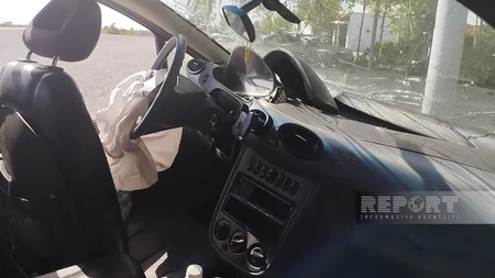 Тяжелое ДТП в Кюрдамире, есть пострадавшие