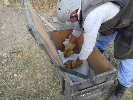 Ağdamda top mərmisi tapılıb