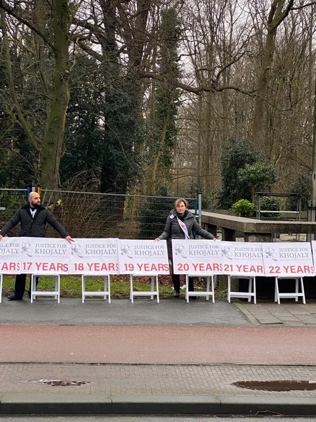 Azerbaijanis hold rally in front of Dutch parliament, Armenian embassy in Hague
