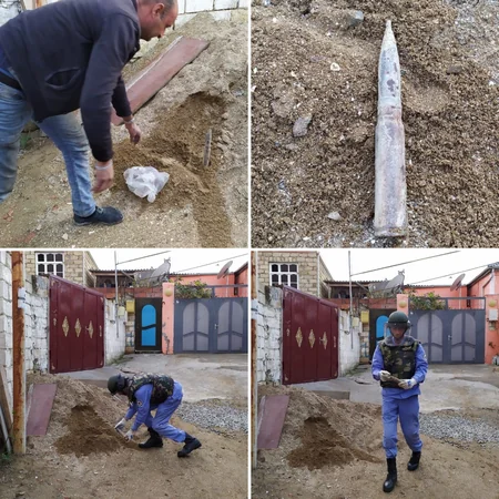 Güzdək qəsəbəsində zenit top mərmisi aşkarlanıb