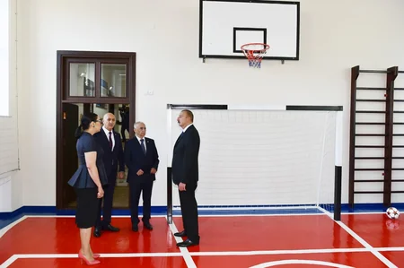 President Ilham Aliyev views school-lyceum No 62 in Nizami district after major overhaul