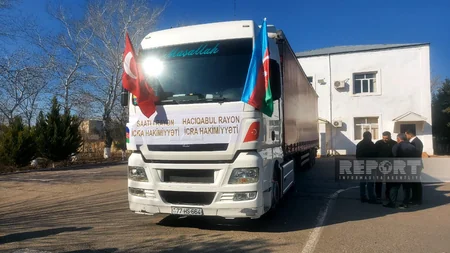 Türkiyəyə humanitar yardım aksiyasına Saatlı və Hacıqabul sakinləri də qoşulub 
