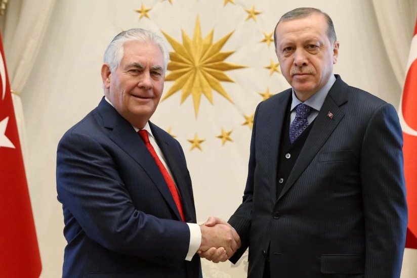 Türkiyə prezidenti ABŞ-ın dövlət katibi ilə görüşüb