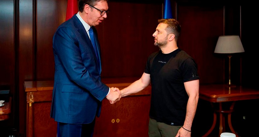 Vuçiç və Zelenski əməkdaşlığın gücləndirilməsini və digər məsələləri müzakirə ediblər