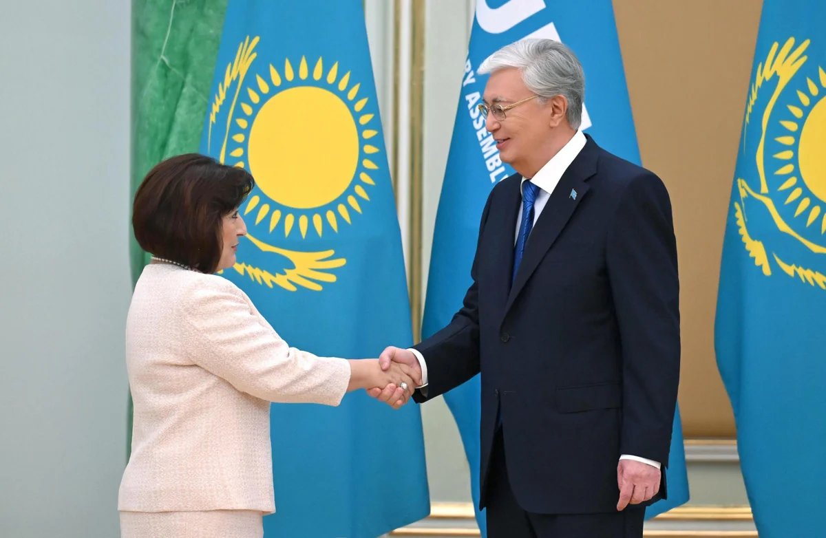 Sahibə Qafarova Qazaxıstan Prezidenti ilə görüşüb