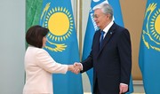 Sahibə Qafarova Qazaxıstan Prezidenti ilə görüşüb