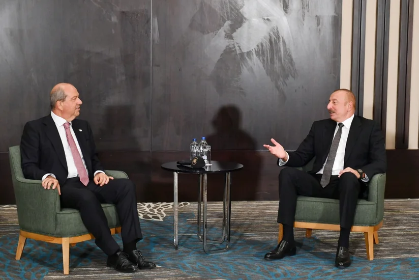 İlham Əliyev Konyada Şimali Kipr Türk Respublikasının Prezidentini qəbul edib