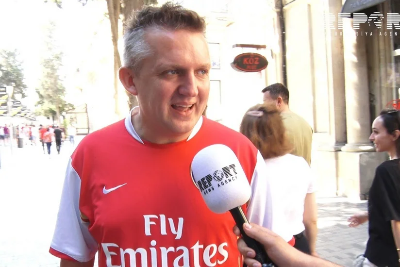 Football celebration for Chelsea and Arsenal fans in Baku - VIDEO REPORT