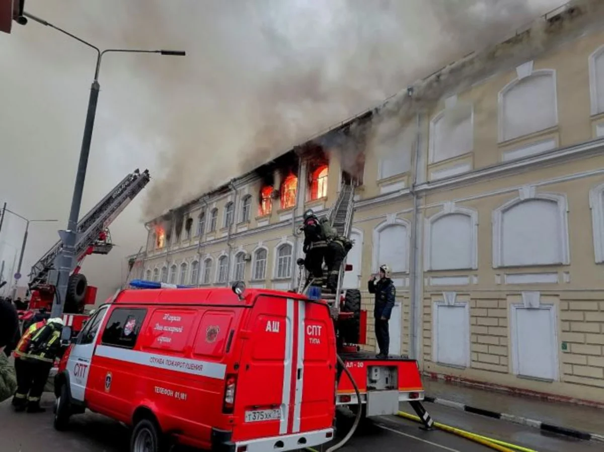 Fire breaks out in Russian military hospital, 57 evacuated