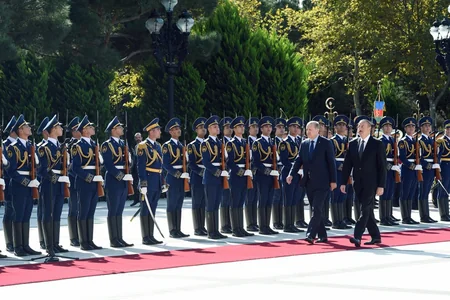 Rəcəb Tayyib Ərdoğanın rəsmi qarşılanma mərasimi olub