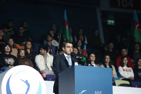 Bakıda batut gimnastikası üzrə Dünya Kubokunun açılış mərasimi olub