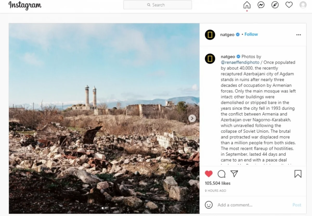 National Geographic: Агдам в руинах после трех десятилетий армянской оккупации