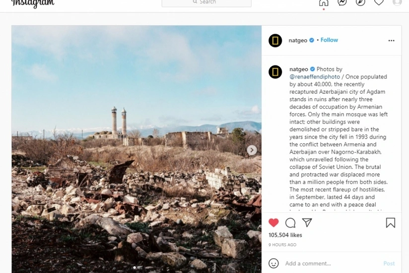 National Geographic: Agdam in ruins after 30 years of Armenian occupation