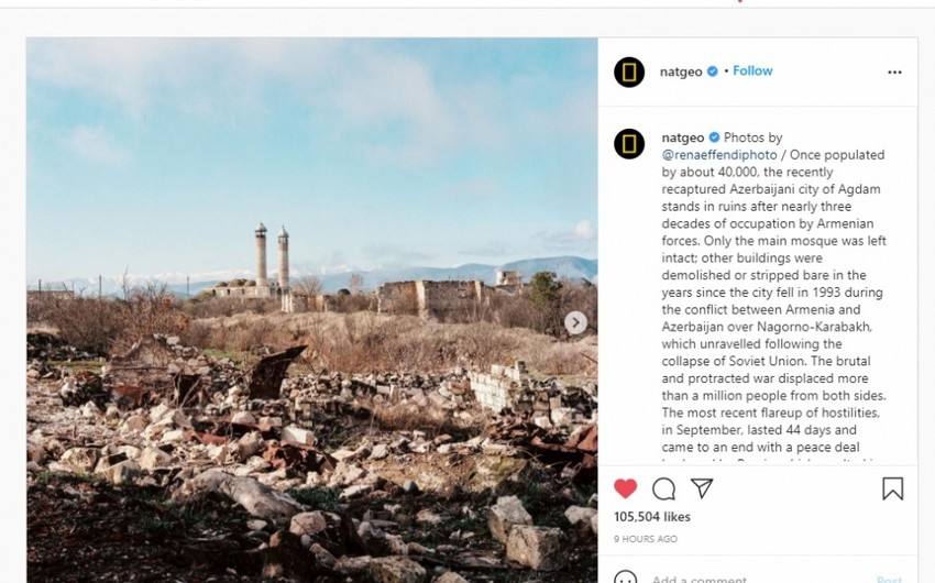 National Geographic: Agdam in ruins after 30 years of Armenian occupation