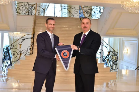 President Ilham Aliyev received UEFA President