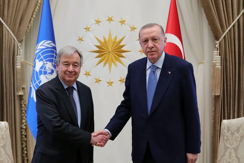 Ərdoğan Quterreşlə İsrail-Fələstin münaqişəsini müzakirə edib