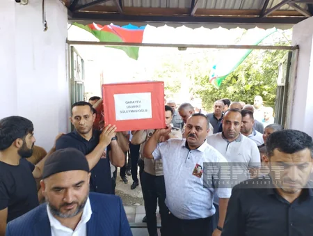 Abşeronda Xocalı şəhidi Usubəli Qarayevlə vida mərasimi keçirilib