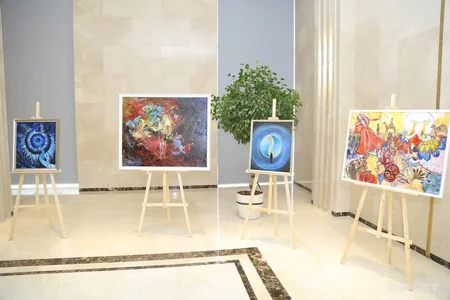 YAP-da İmadəddin Nəsiminin 650 illik yubileyi ilə bağlı sərgi açılıb - FOTO