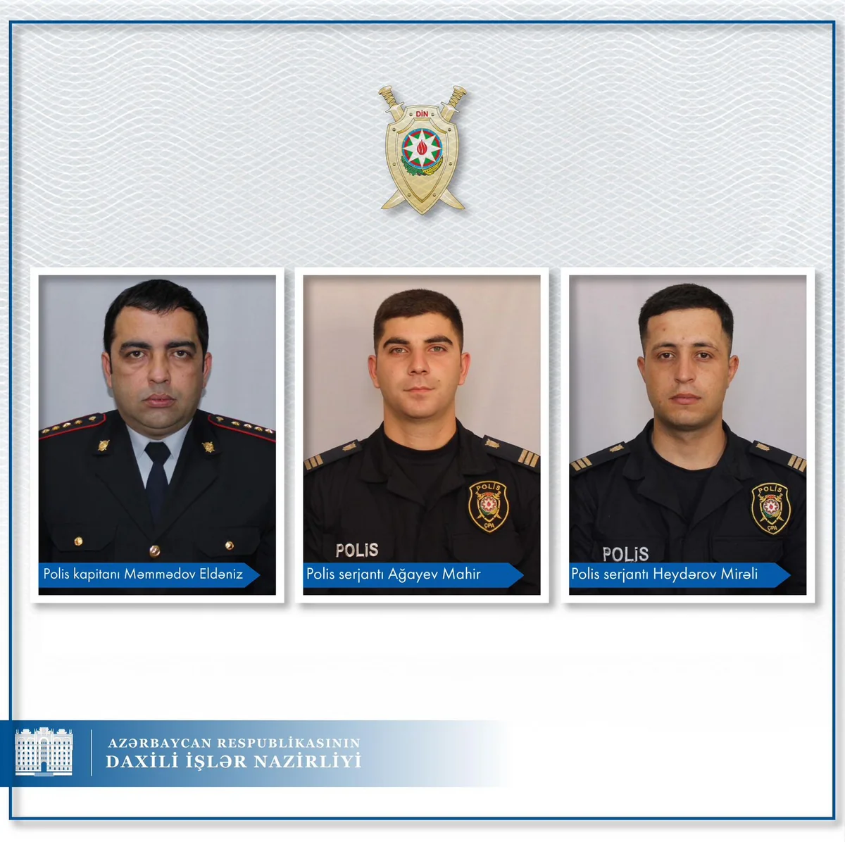 Bakıda silahlı insident zamanı həlak olan polislərin adları açıqlanıb - SİYAHI