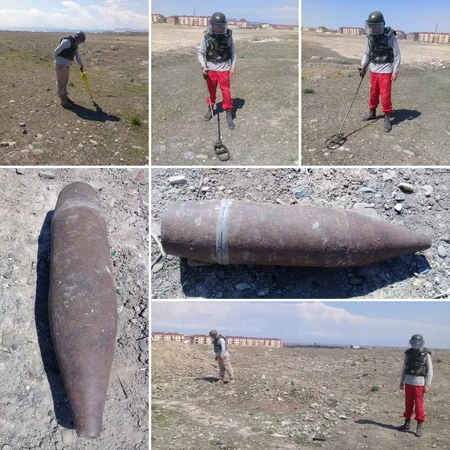 Gəncədə top mərmisi tapılıb