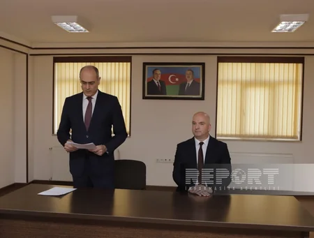 Naxçıvanda təhsil naziri kollektivə təqdim olunub
