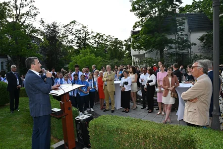 Berlində olimpiya oyunlarında iştirak edən Azərbaycan komandasının şərəfinə ziyafət verilib